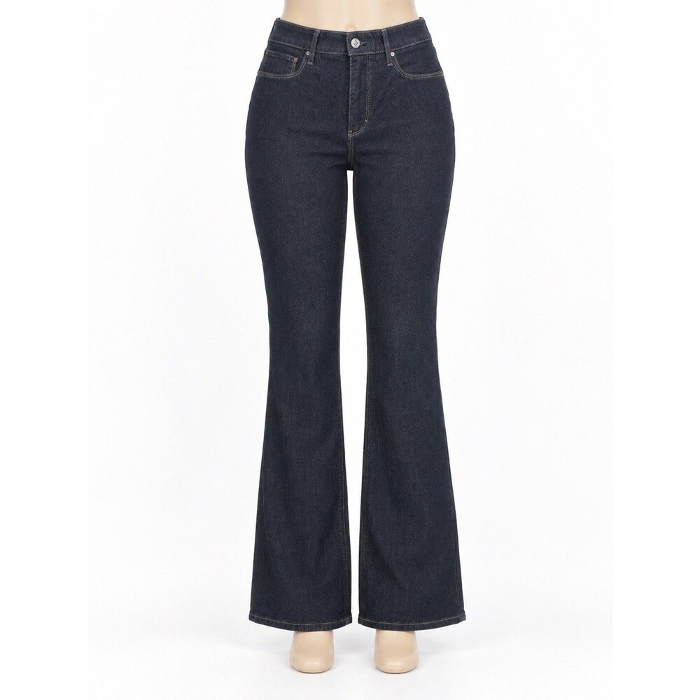 White House Black Market High Rise Skinny Flare Jeans Dark Wash Size 8